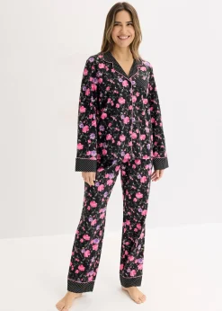 bonprix Pyjama 100% coton|Femme Lingerie Nuit