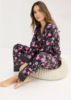 bonprix Pyjama 100% coton|Femme Lingerie Nuit