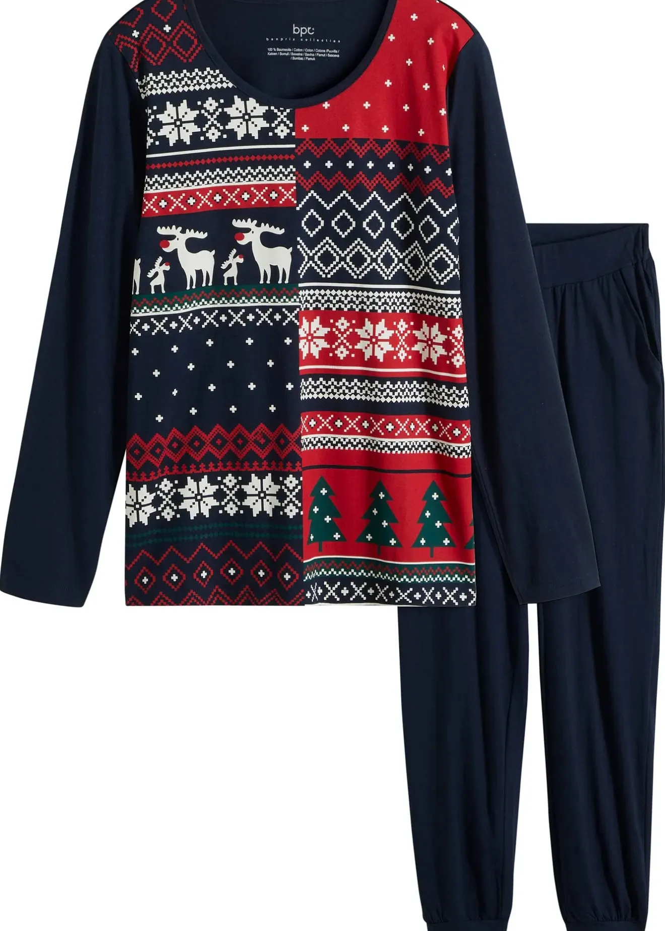 bonprix Pyjama 100% coton|Femme Lingerie Nuit