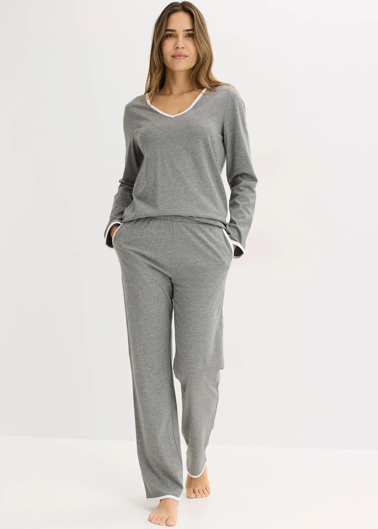 bonprix Pyjama 100% coton|Femme Basiques|Lingerie Nuit