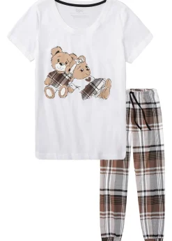 bonprix Pyjama 100% coton|Femme Lingerie Nuit