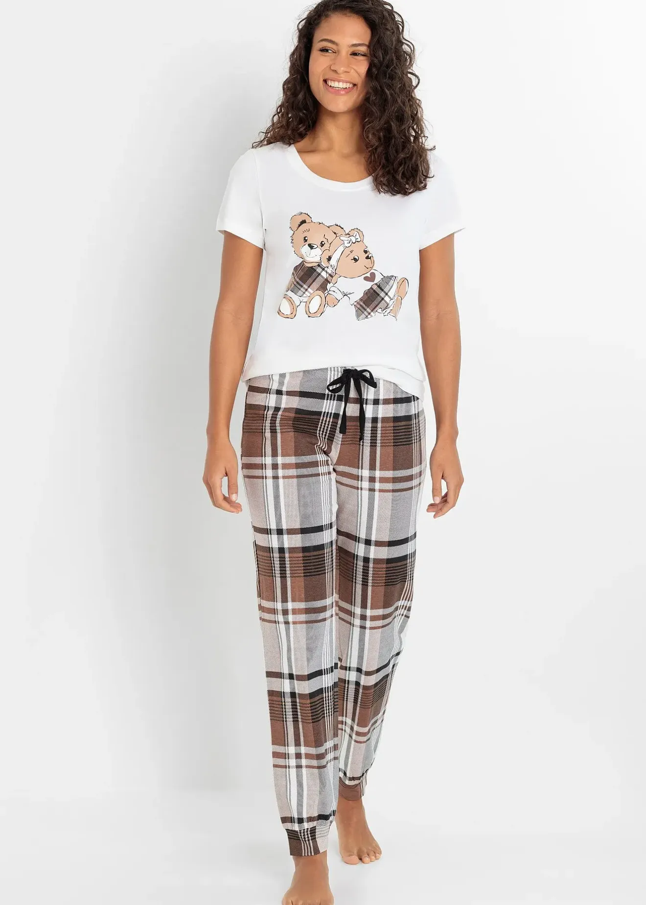 bonprix Pyjama 100% coton|Femme Lingerie Nuit