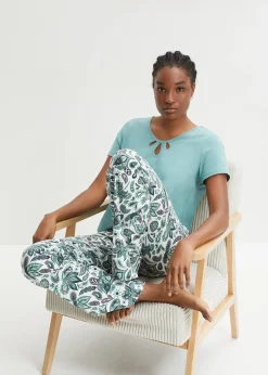 Femme bonprix Lingerie Nuit|Pyjama 100% coton (ens. 3 pces)