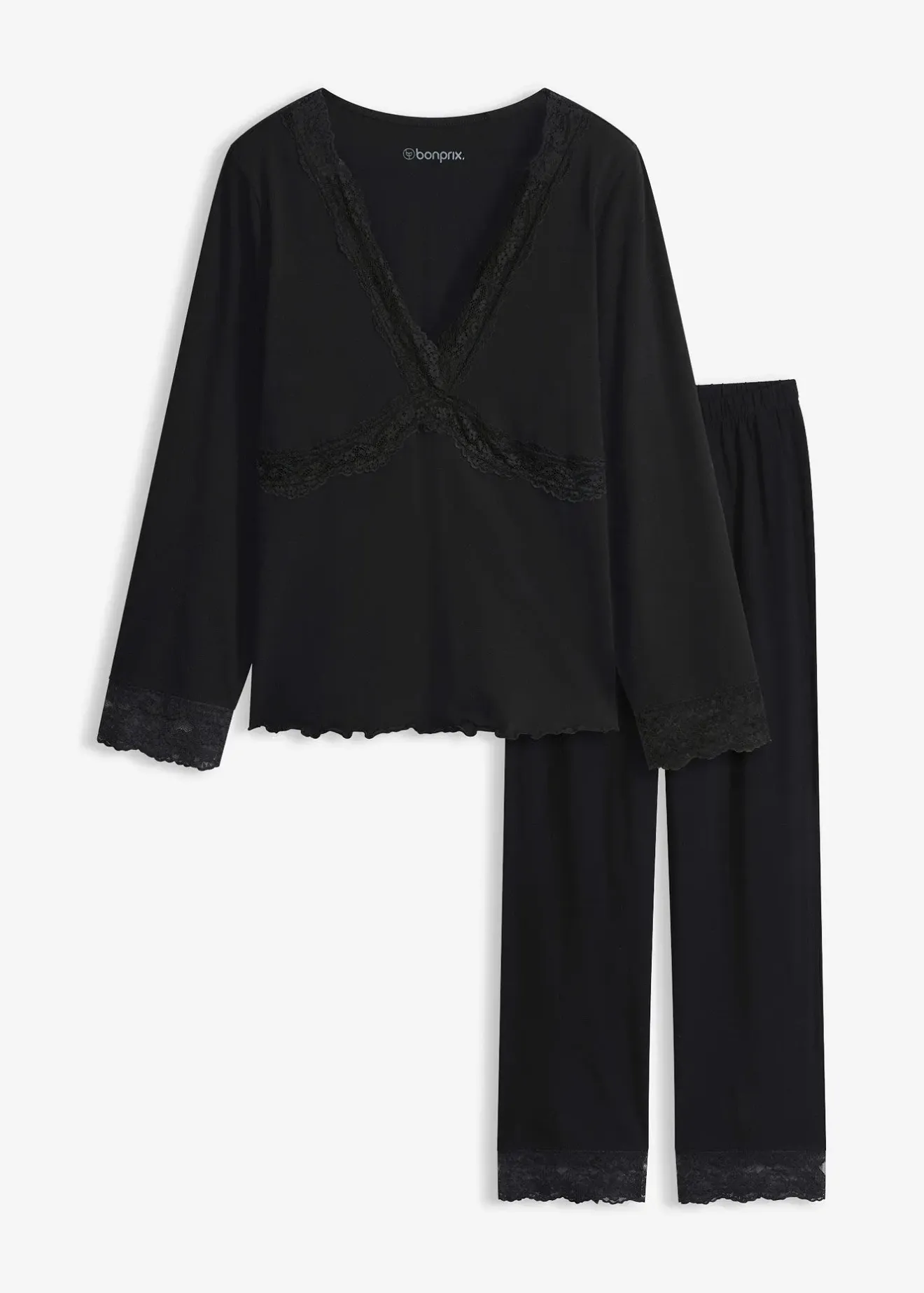 Femme bonprix Lingerie Nuit|Pyjama à empiècement en dentelle