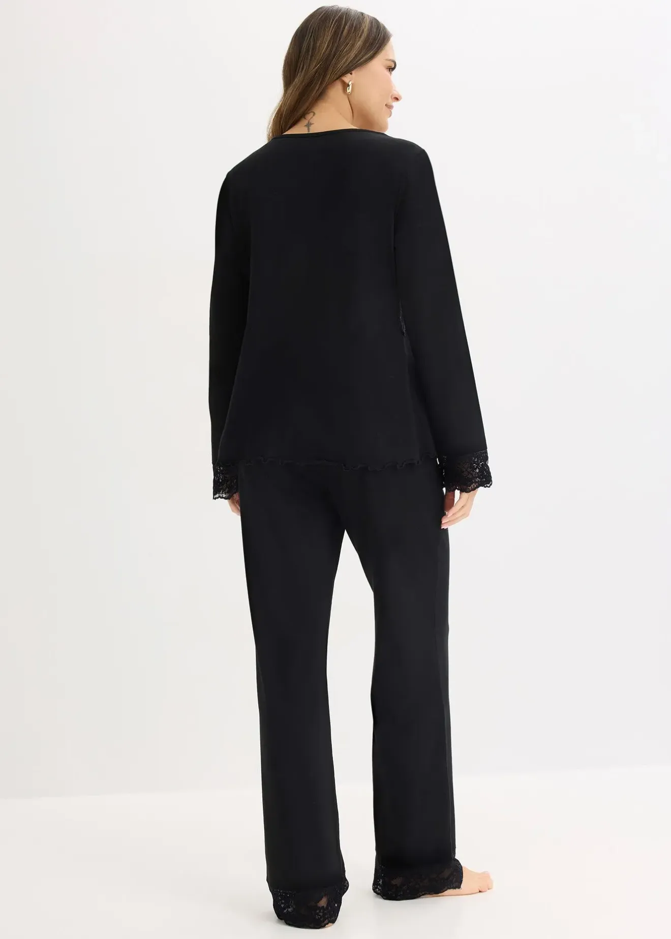 Femme bonprix Lingerie Nuit|Pyjama à empiècement en dentelle