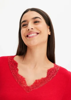 bonprix Pyjama à jambes évasées en viscose mélangée|Femme Lingerie Nuit