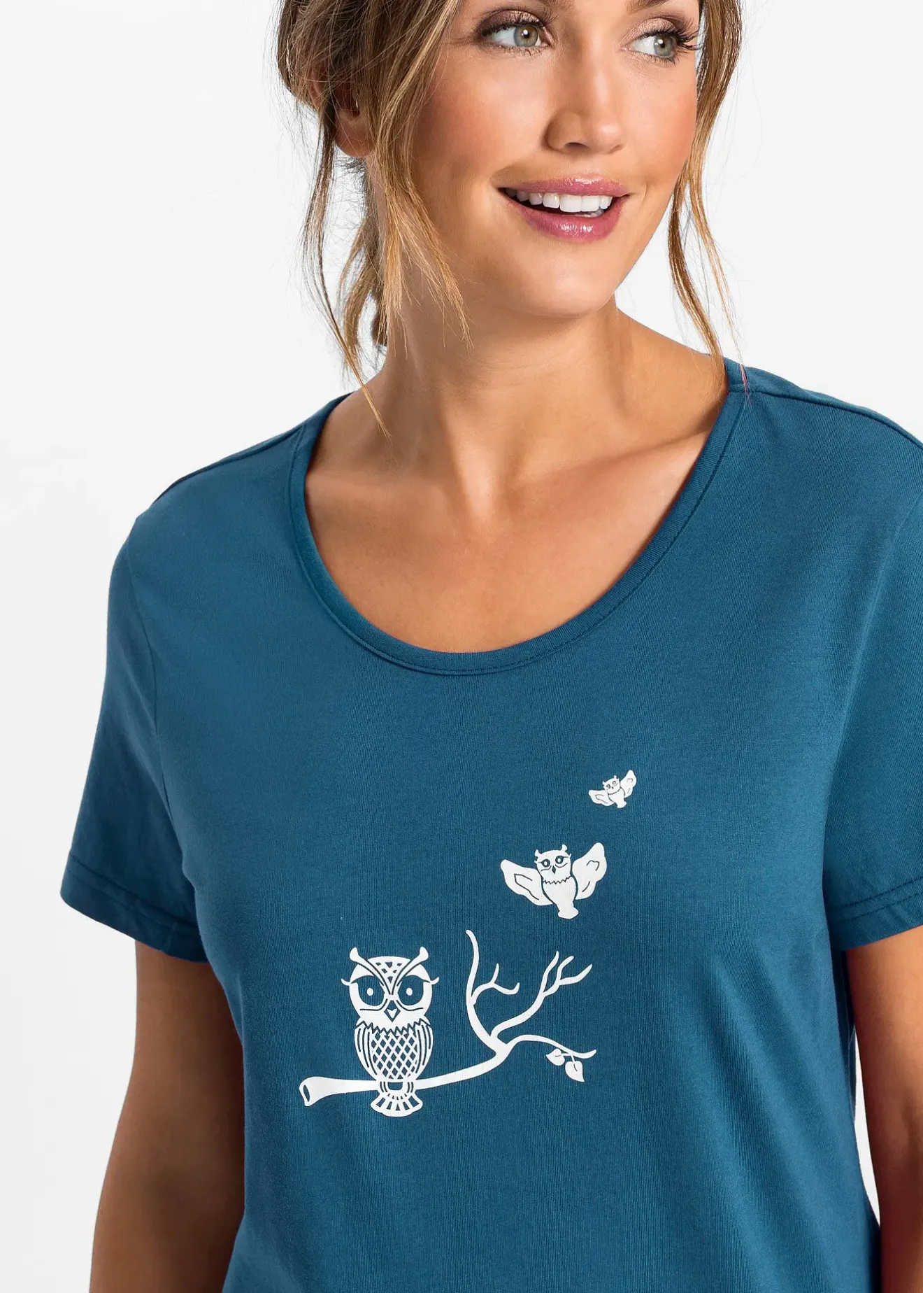 bonprix Pyjama avec corsaire et t-shirt|Femme Lingerie Nuit