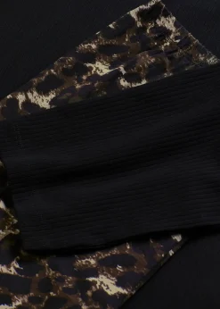 bonprix Pyjama avec haut côtelé et pantalon ample|Femme Lingerie Nuit