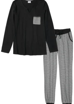 bonprix Pyjama avec pantalon en flanelle|Femme Lingerie Nuit