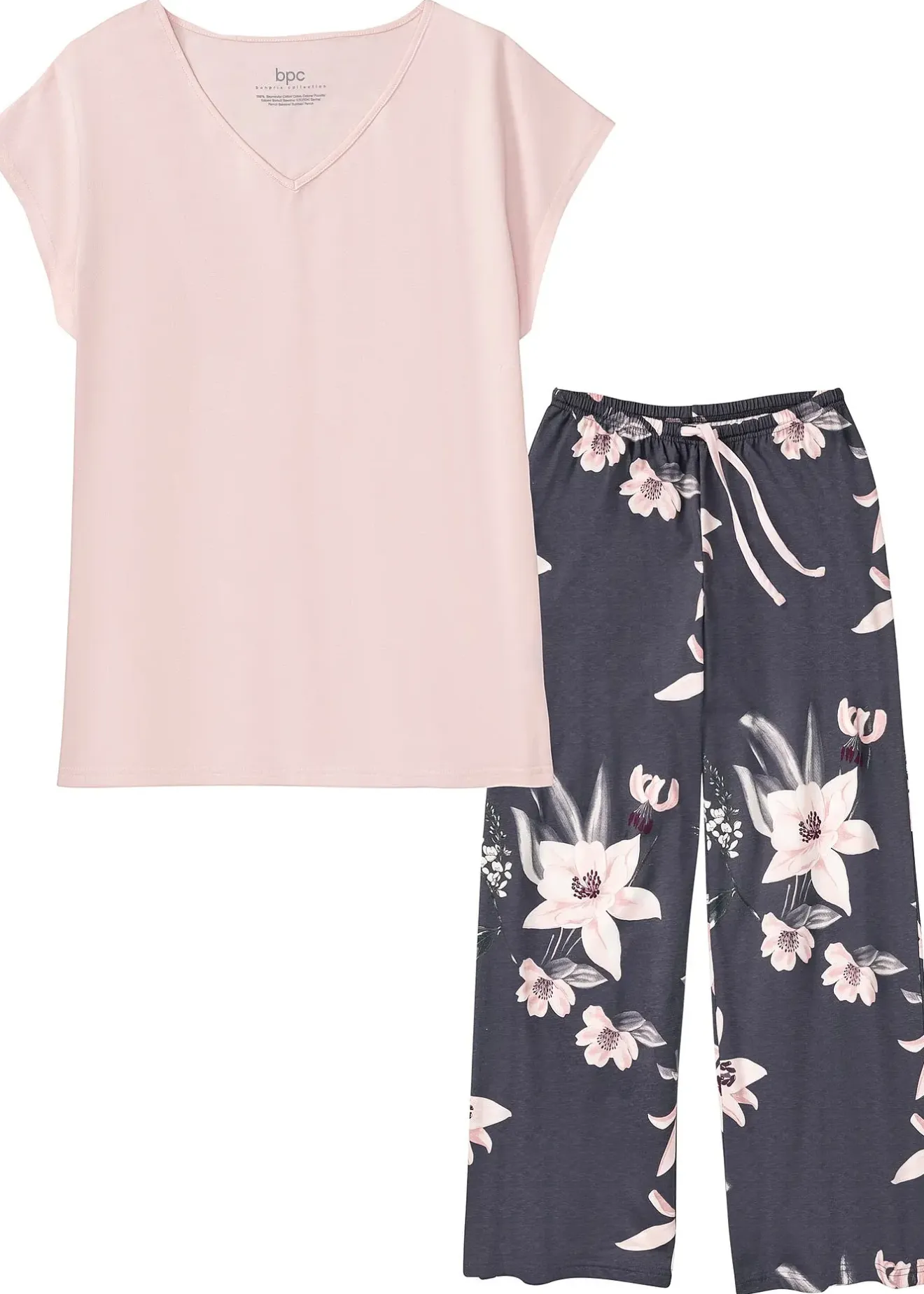 bonprix Pyjama avec pantalon large|Femme Lingerie Nuit