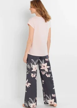 bonprix Pyjama avec pantalon large|Femme Lingerie Nuit
