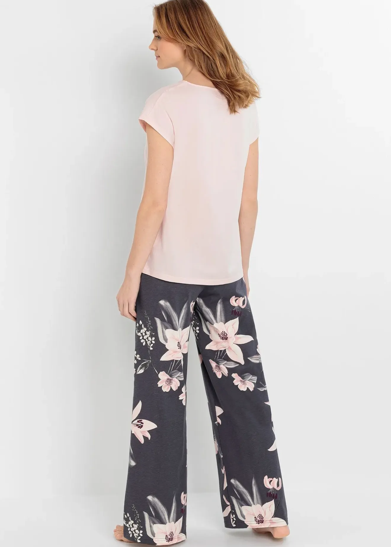 bonprix Pyjama avec pantalon large|Femme Lingerie Nuit