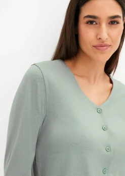 bonprix Pyjama avec patte de boutonnage|Femme Lingerie Nuit