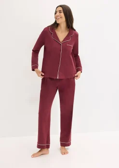 bonprix Pyjama boutonné 100% coton|Femme Lingerie Nuit