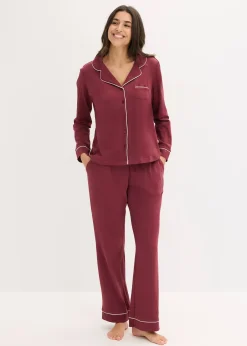 bonprix Pyjama boutonné 100% coton|Femme Lingerie Nuit