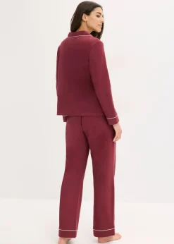 bonprix Pyjama boutonné 100% coton|Femme Lingerie Nuit