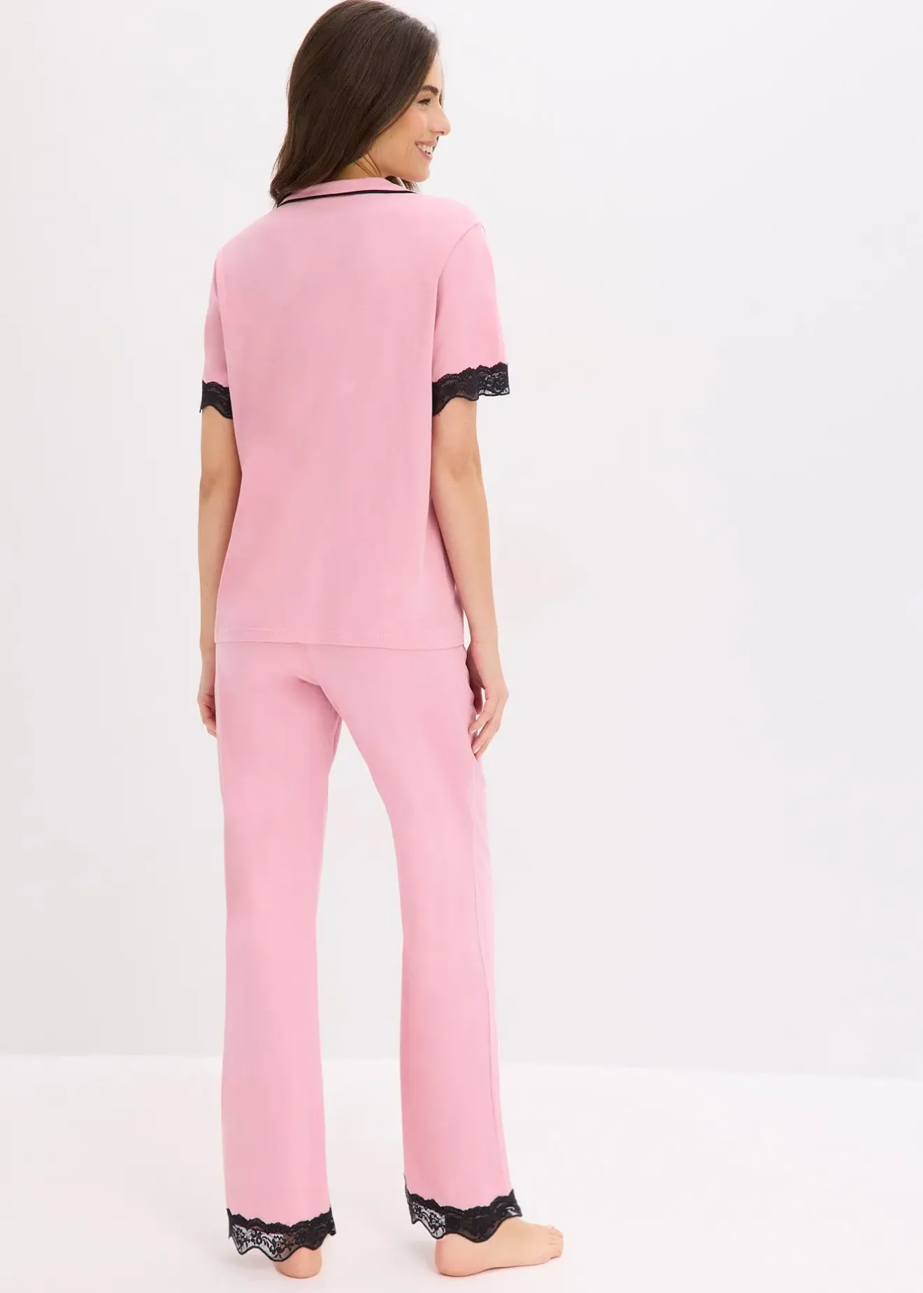 Femme bonprix Lingerie Nuit|Pyjama boutonné en matière douce