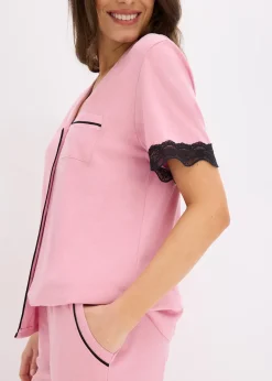 Femme bonprix Lingerie Nuit|Pyjama boutonné en matière douce