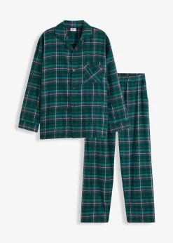 Homme bonprix Pyjamas|Sous-Vêtements|Pyjama boutonné homme en flanelle douce, manches longues