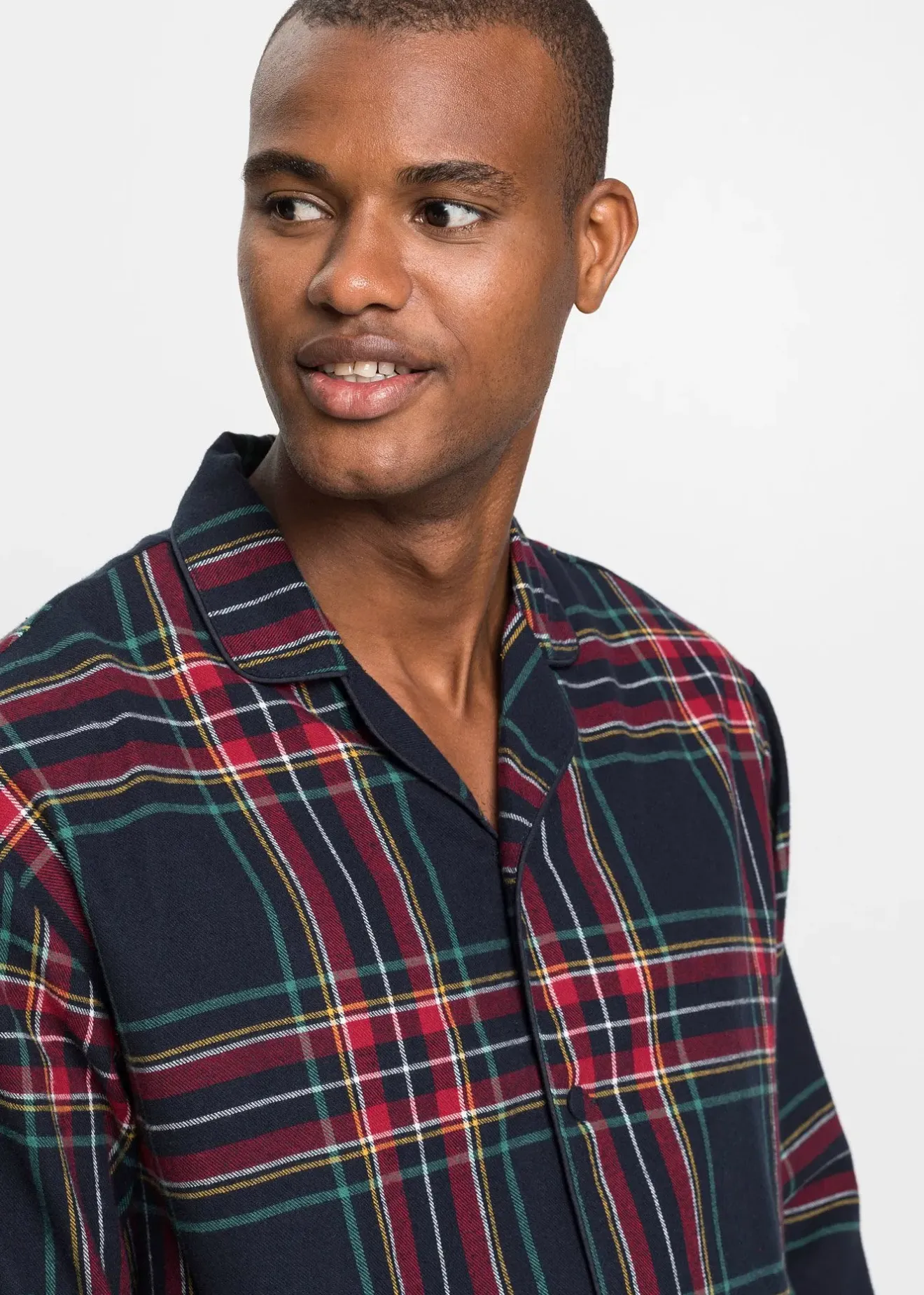 Homme bonprix Pyjamas|Sous-Vêtements|Pyjama boutonné homme en flanelle douce