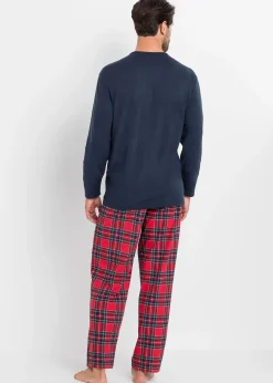 Homme bonprix Pyjamas|Sous-Vêtements|Pyjama col boutonné 100% coton