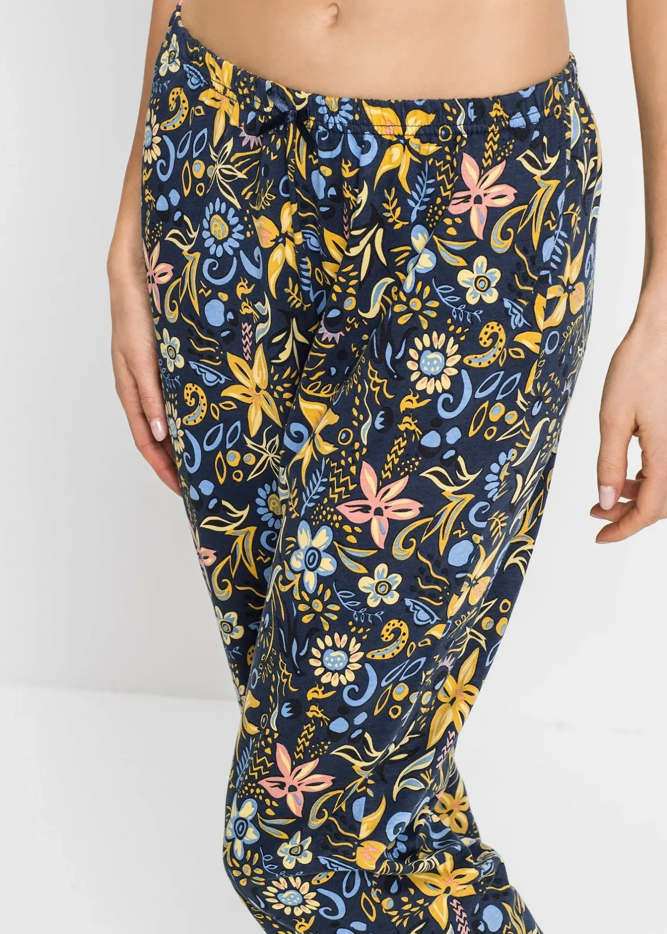 bonprix Pyjama corsaire à manches courtes 100% coton|Femme Lingerie Nuit