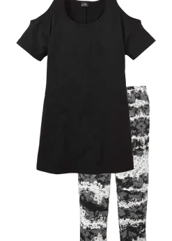 Femme bonprix Lingerie Nuit|Pyjama corsaire à manches courtes