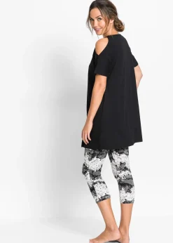 Femme bonprix Lingerie Nuit|Pyjama corsaire à manches courtes