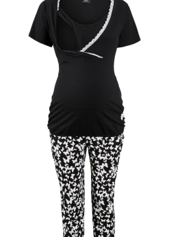 bonprix Pyjama corsaire d'allaitement coton|Femme Maternité|Lingerie Nuit
