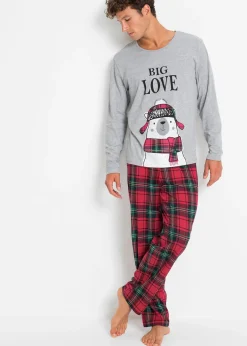 Homme bonprix Pyjamas|Sous-Vêtements|Pyjama coton manches longues