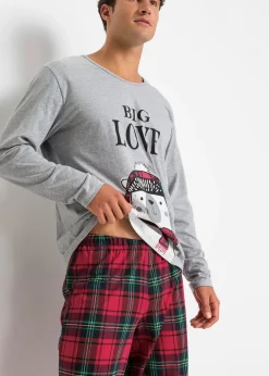 Homme bonprix Pyjamas|Sous-Vêtements|Pyjama coton manches longues