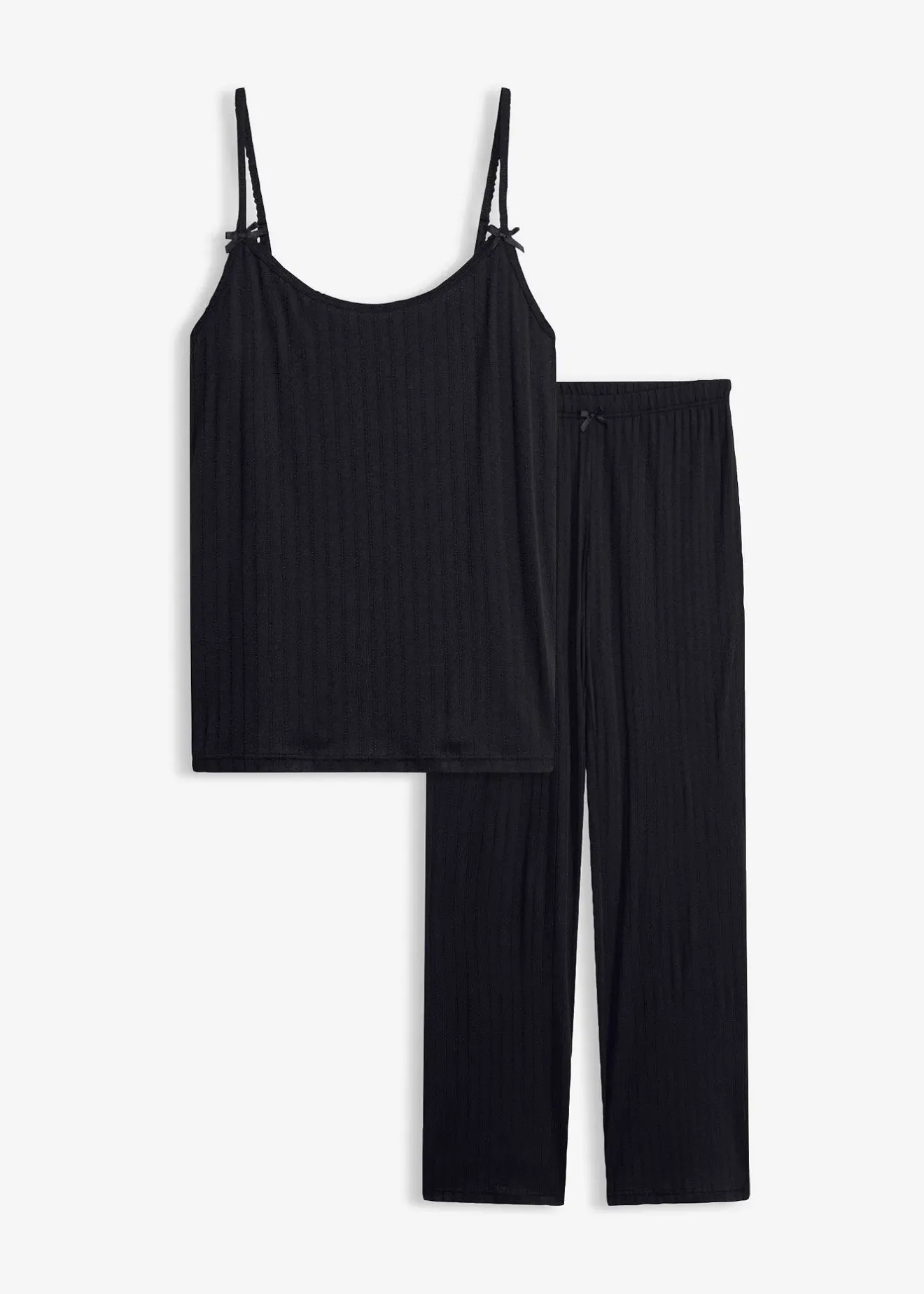 Femme bonprix Lingerie Nuit|Pyjama doux en jersey pointelle