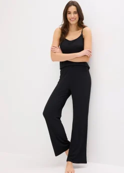 Femme bonprix Lingerie Nuit|Pyjama doux en jersey pointelle