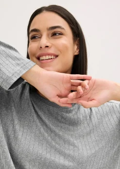 Femme bonprix Lingerie Nuit|Pyjama doux en jersey pointelle