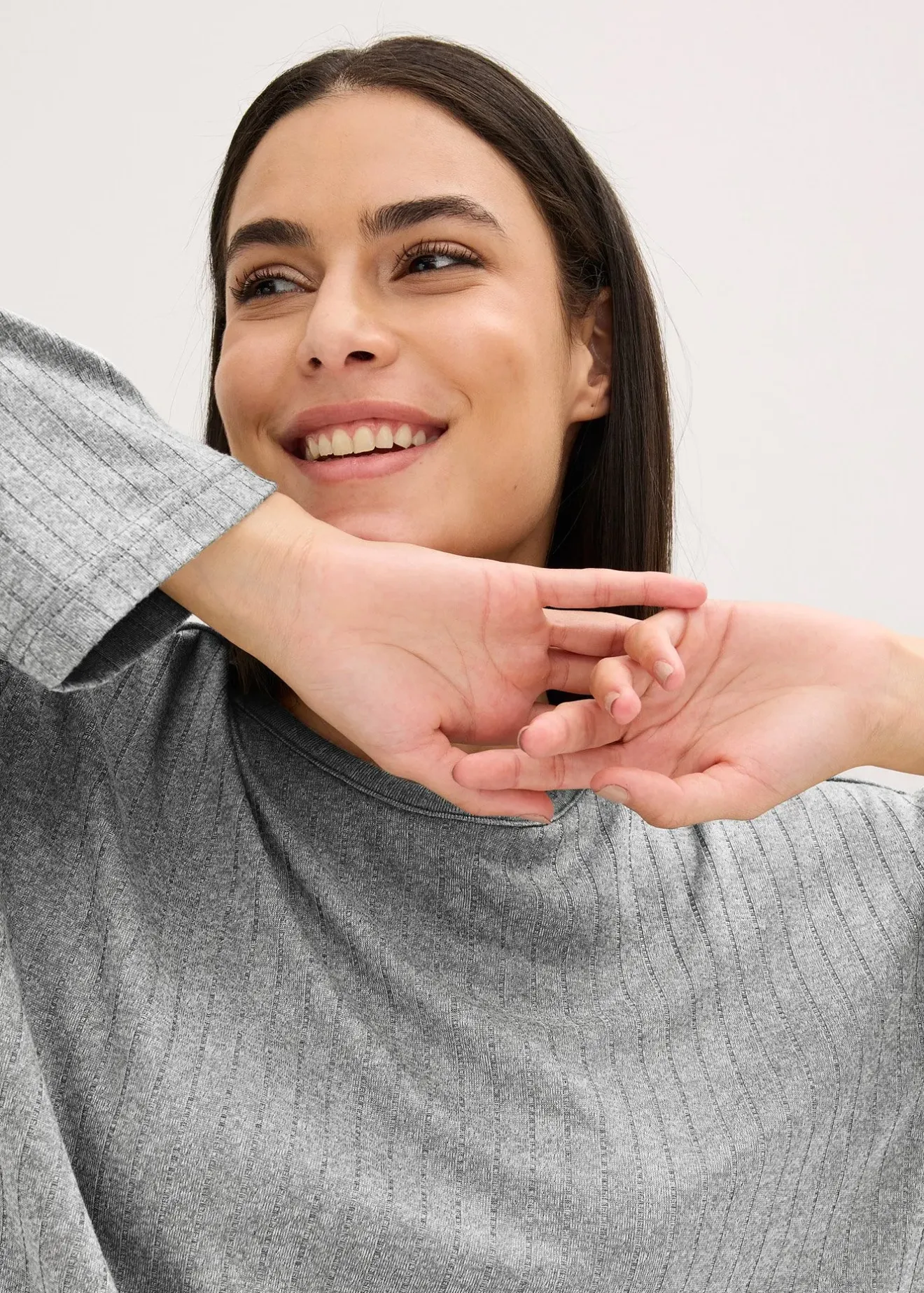 Femme bonprix Lingerie Nuit|Pyjama doux en jersey pointelle