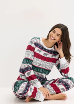 Femme bonprix Lingerie Nuit|Pyjama en coton doux avec pochette cadeau