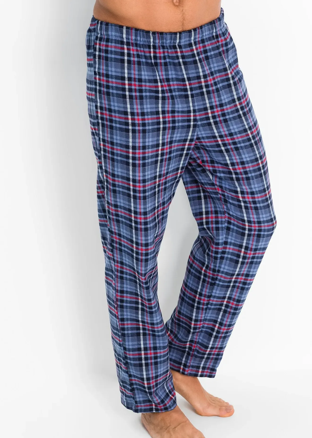 bonprix Pyjama en flanelle avec boutons et manches longues|Homme Pyjamas|Sous-Vêtements