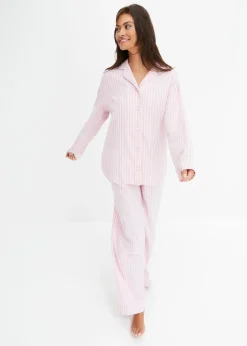 Femme bonprix Lingerie Nuit|Pyjama en flanelle avec pochette cadeau