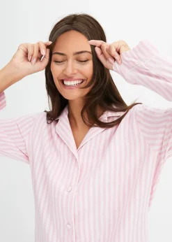 Femme bonprix Lingerie Nuit|Pyjama en flanelle avec pochette cadeau