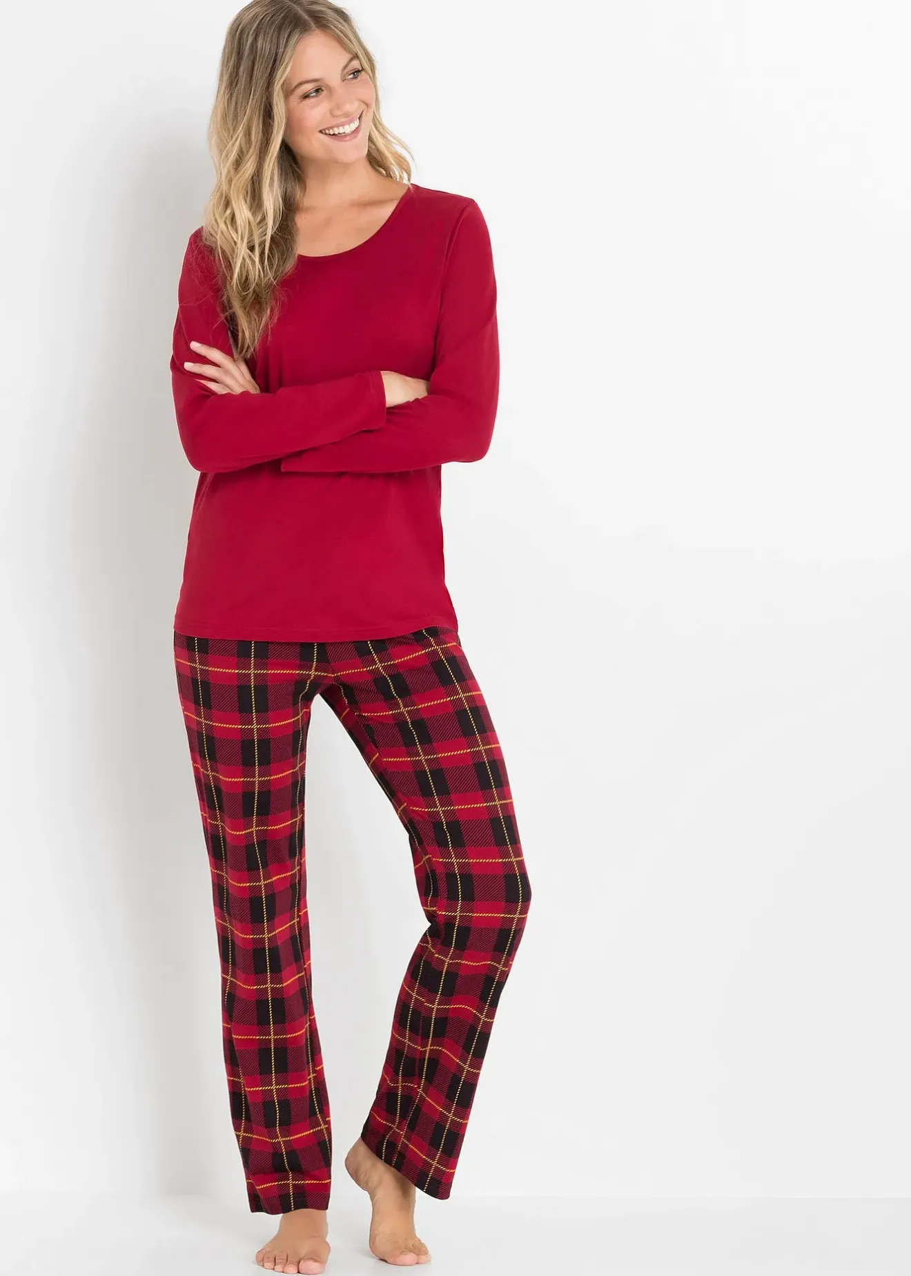 bonprix Pyjama en pur coton|Femme Lingerie Nuit