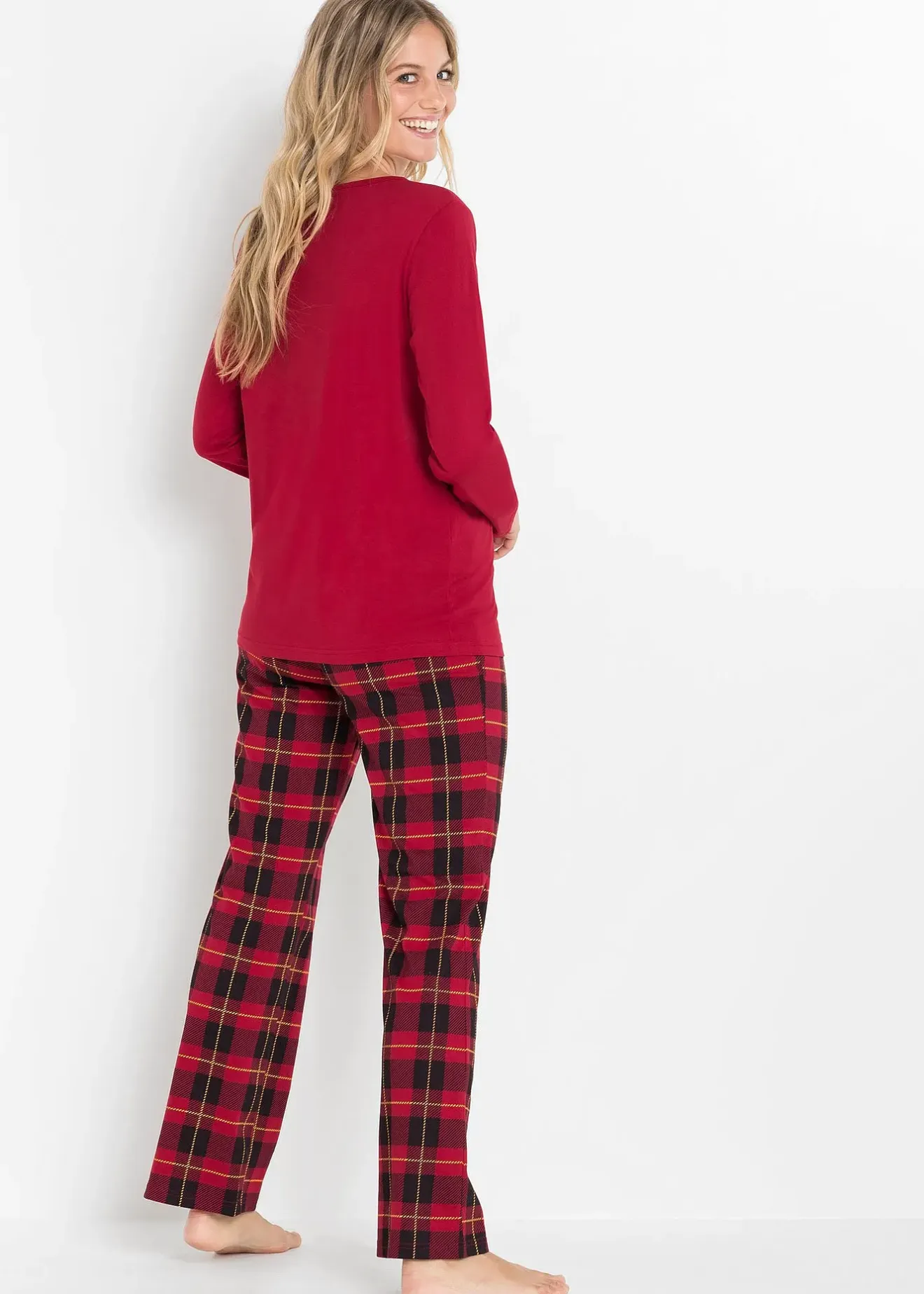 bonprix Pyjama en pur coton|Femme Lingerie Nuit