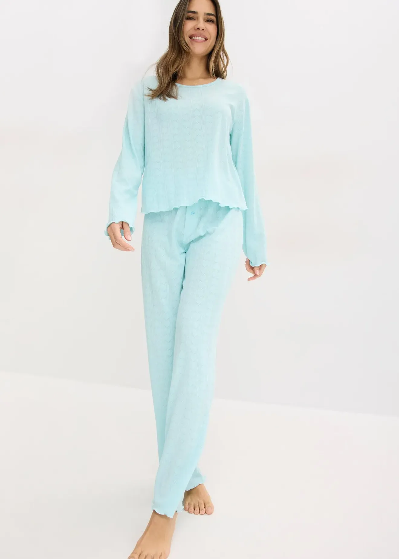 Femme bonprix Lingerie Nuit|Pyjama léger à motif cœurs