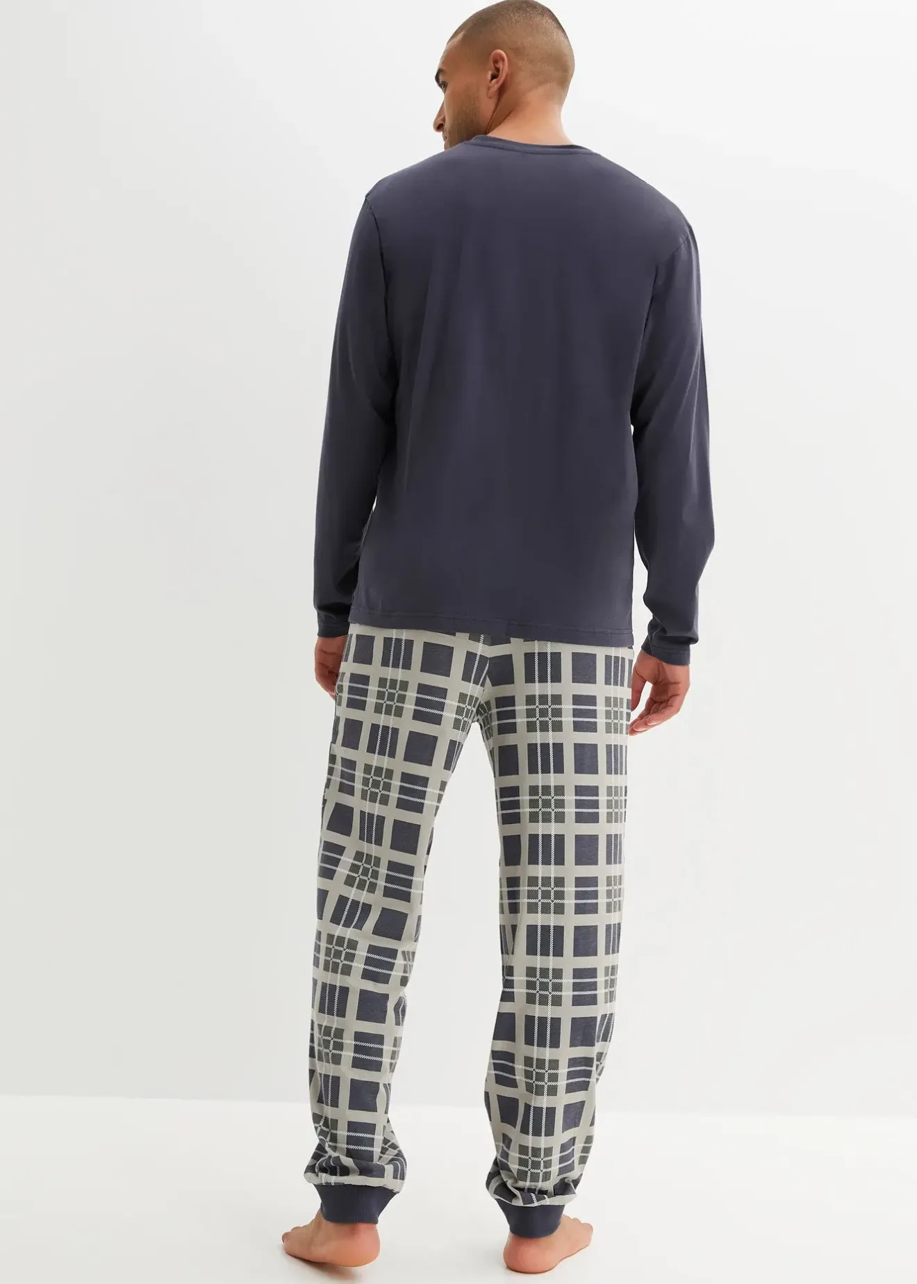 Homme bonprix Pyjamas|Sous-Vêtements|Pyjama manches longues 100% coton