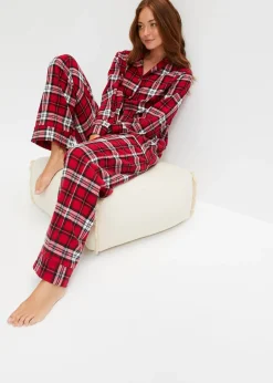 bonprix Pyjama tissé en flanelle|Femme Lingerie Nuit