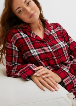 bonprix Pyjama tissé en flanelle|Femme Lingerie Nuit