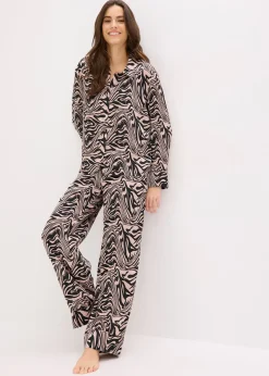 bonprix Pyjama tissé en satin|Femme Lingerie Nuit