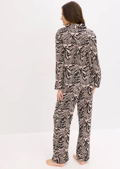 bonprix Pyjama tissé en satin|Femme Lingerie Nuit