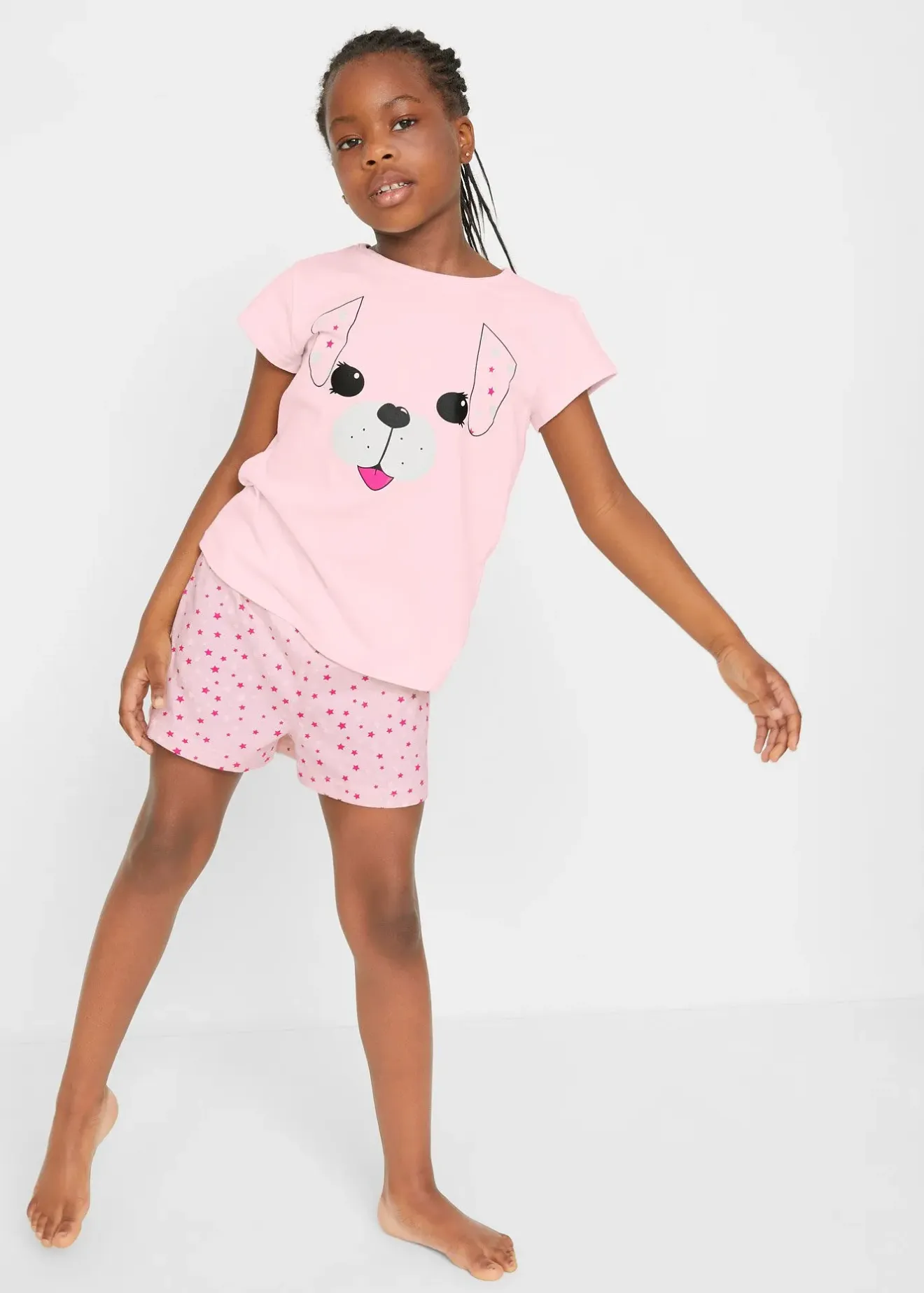 Enfant bonprix Filles·Pyjamas & Chemises De Nuit|Pyjashort 100% coton (ens. 2 pces)