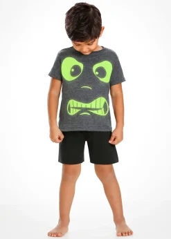 Enfant bonprix Vêtements Enfant|Garçons·Pyjamas|Pyjashort à imprimé phosphorescent (ens. 2 pces)