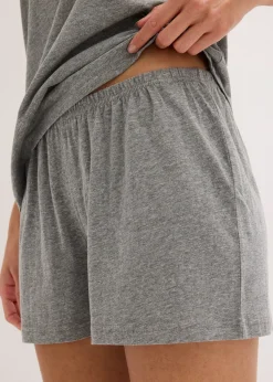 Femme bonprix Lingerie Nuit|Pyjashort avec bordure dentelle